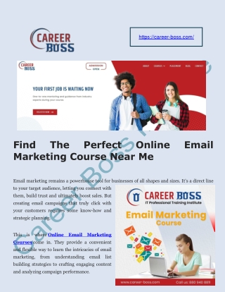Online Email Marketing Course Near Me - Career Boss Institute