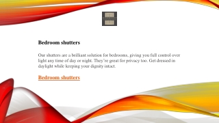 Bedroom Shutters – Style & Privacy