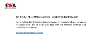 Buy Cricket Shoes Online Australia Cricketworldaustralia.com