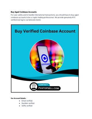 Buy Aged Coinbase Accounts