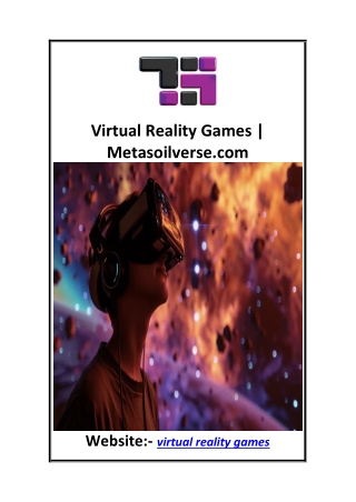 Virtual Reality Games  Metasoilverse.com