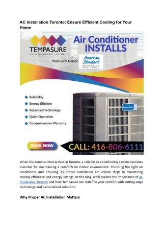 AC Installation Toronto