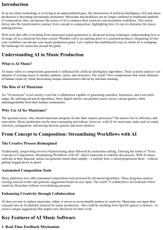 “From Concept to Composition: Streamlining Workflows with AI”