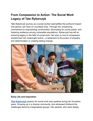 Youth Empowerment: Tate Rybarczyk’s Commitment to Future Generations