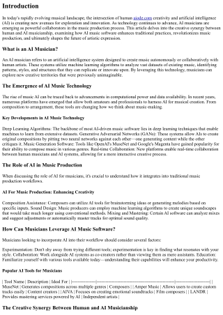 The Creative Synergy Between Human and AI Musicianship