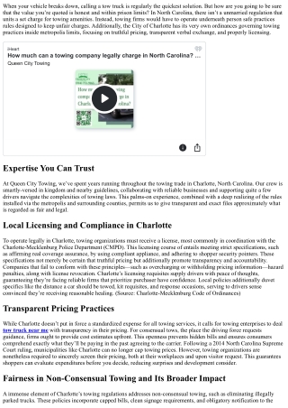 How Much Can a Towing Company Legally Charge in North Carolina?