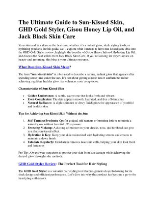 Guide for skin and lip oil care