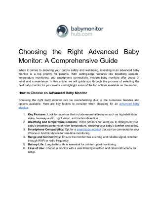 Best smart baby monitors for iPhone and Android