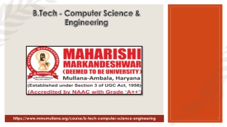 B.Tech - Computer Science & Engineering