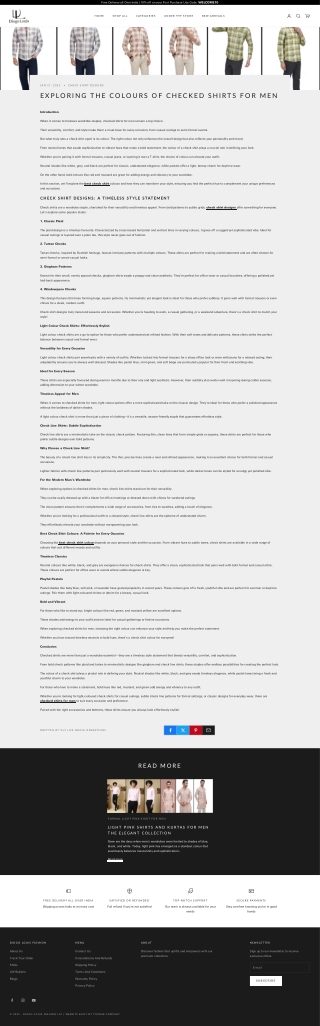 Exploring the Colours of Checked Shirts for Men