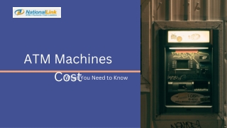 ATM Machines Cost.