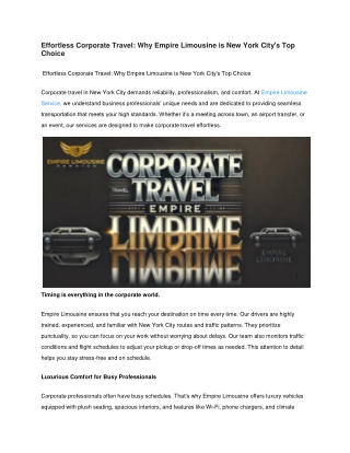 Effortless Corporate Travel