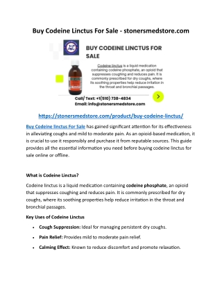 Buy Codeine Linctus For Sale - stonersmedstore