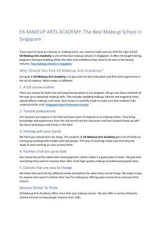 Top makeup schools in singapore