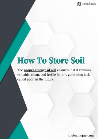 How To Store Soil