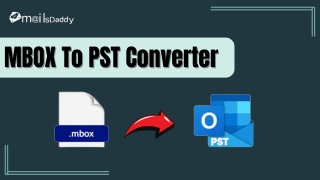 MBOX TO PST Converter Software