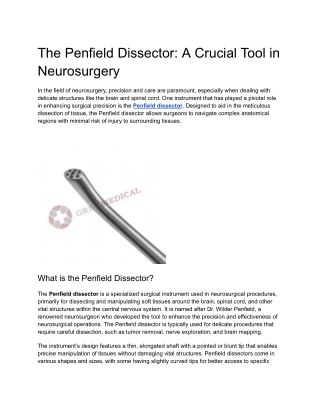 The Penfield Dissector_ A Crucial Tool in Neurosurgery
