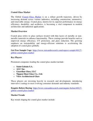 Coated Glass Market
