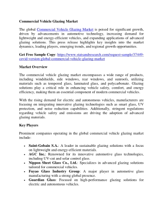 Commercial Vehicle Glazing Market