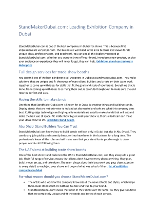 Exhibition stand dubai price per square foot