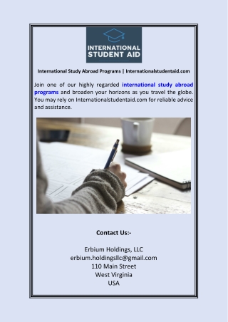International Study Abroad Programs | Internationalstudentaid.com
