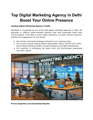 Top Digital Marketing Agency in Delhi | Boost Your Online Presence