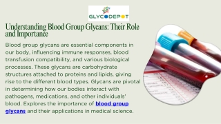 Exploring Blood Group Glycans Structure, Function, and Applications