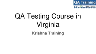QA Testing Course in Virginia