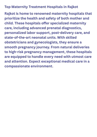 Top Maternity Treatment Hospitals in Rajkot (1)