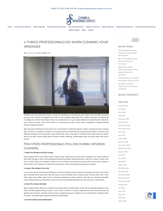 4 Things Professionals Do When Cleaning Your Windows | 07824 377 206