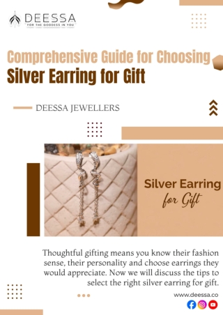 Comprehensive Guide for Choosing Silver Earring for Gift