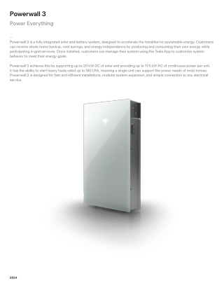 Tesla Powerwall 3 Datasheet | Halcol Energy