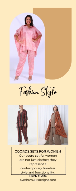 Buy coords sets for women in Dubai by Ayesha Mukri Designs