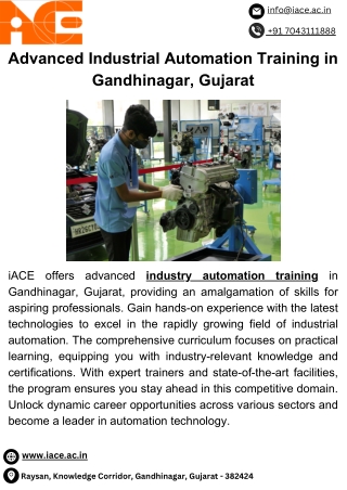 Advanced Industrial Automation Training in Gandhinagar, Gujarat