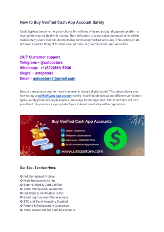 How to Buy Verified Cash App Accounts in 2025