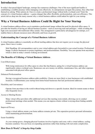 Why a Virtual Business Address Might Be Right for Your Start-up