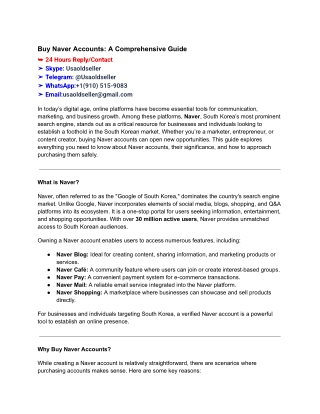 Buy Naver Accounts_ A Comprehensive Guide (1)