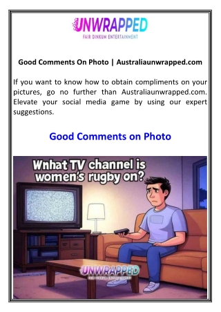 Good Comments On Photo  Australiaunwrapped.com