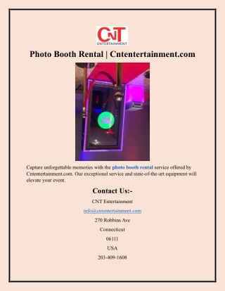 Photo Booth Rental Cntentertainment.com