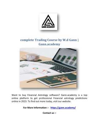 complete Trading Course by W.d Gann | Gann.academy