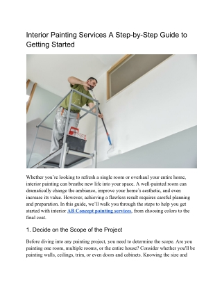 Interior Painting Services A Step-by-Step Guide to Getting Started