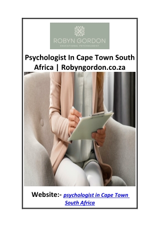 Psychologist In Cape Town South Africa  Robyngordon.co.za