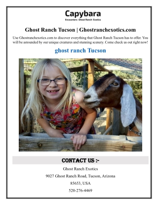Ghost Ranch Tucson  Ghostranchexotics.com