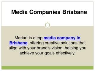 Media Companies Brisbane