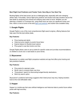 flight price predictor