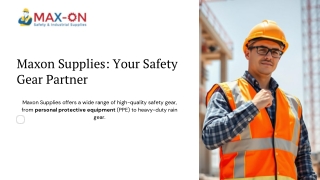 Maxon Supplies: Shop Reliable Safety Gear Online