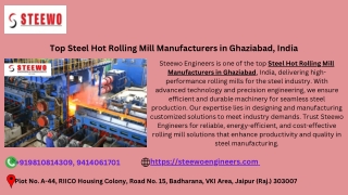 Top Steel Hot Rolling Mill Manufacturers in Ghaziabad, India