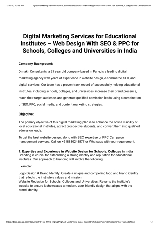 Digital Marketing Services for Educational Institutes – Web Design With SEO & PPC for Schools, Colleges and Universities