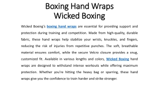 Boxing Hand Wraps - Wicked Boxing