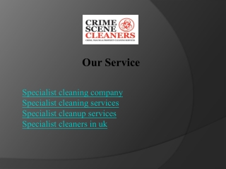 Specialist Cleanup Services - Trusted for All Cleanup Needs